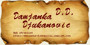 Damjanka Đukanović vizit kartica